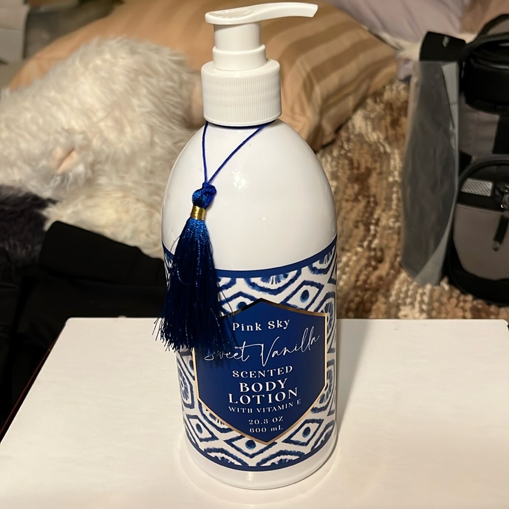 Pink Sky Sweet Vanilla scented Body Lotion with vitamin E light smooth scent